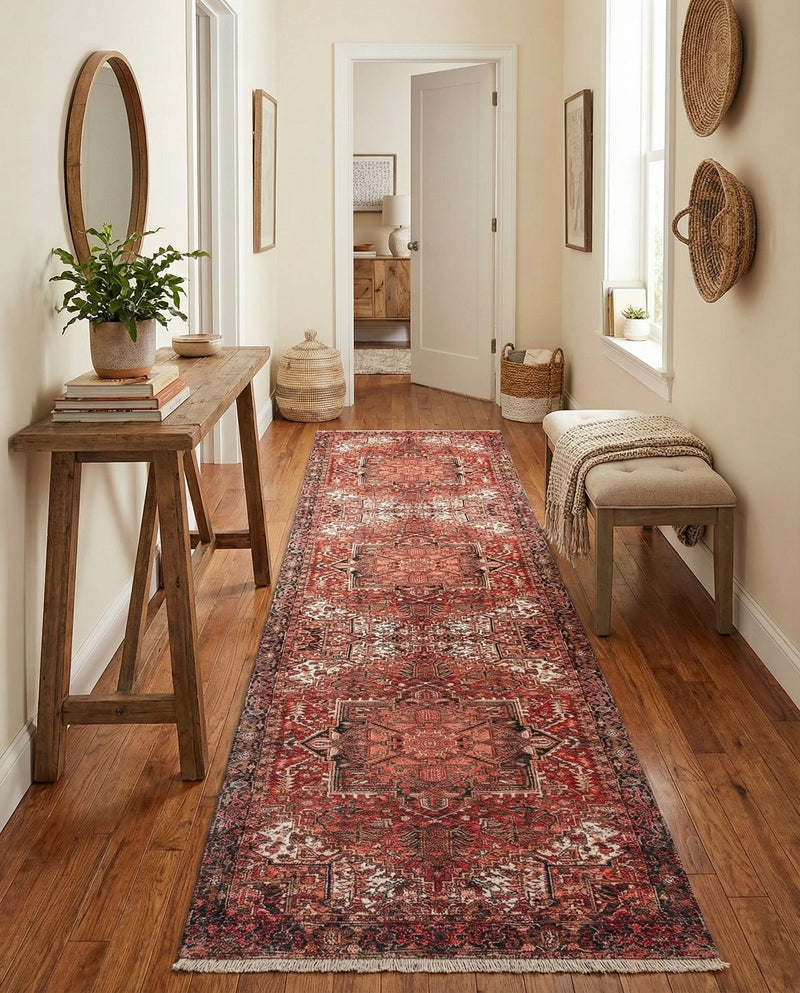 Bazaar Chic Collection Area Rug -  Essaouira Runner Rust Red  lifestyle 42