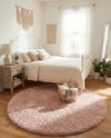 Alpine Plush Collection Area Rug -  Cortina (Dusty Rose) Round Dusty Rose  lifestyle 35