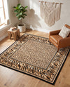 Savannah Sojourn Collection Area Rug -  Chobe Square Light Brown  lifestyle 70