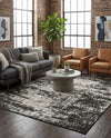Urban Terrace Collection Area Rug -  Midtown Rectangle Black and White  lifestyle 13