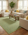 Urban Oasis Rugs Collection Area Rug -  Rooftop (Yellow and Aqua) Square Yellow and Aqua  lifestyle 56