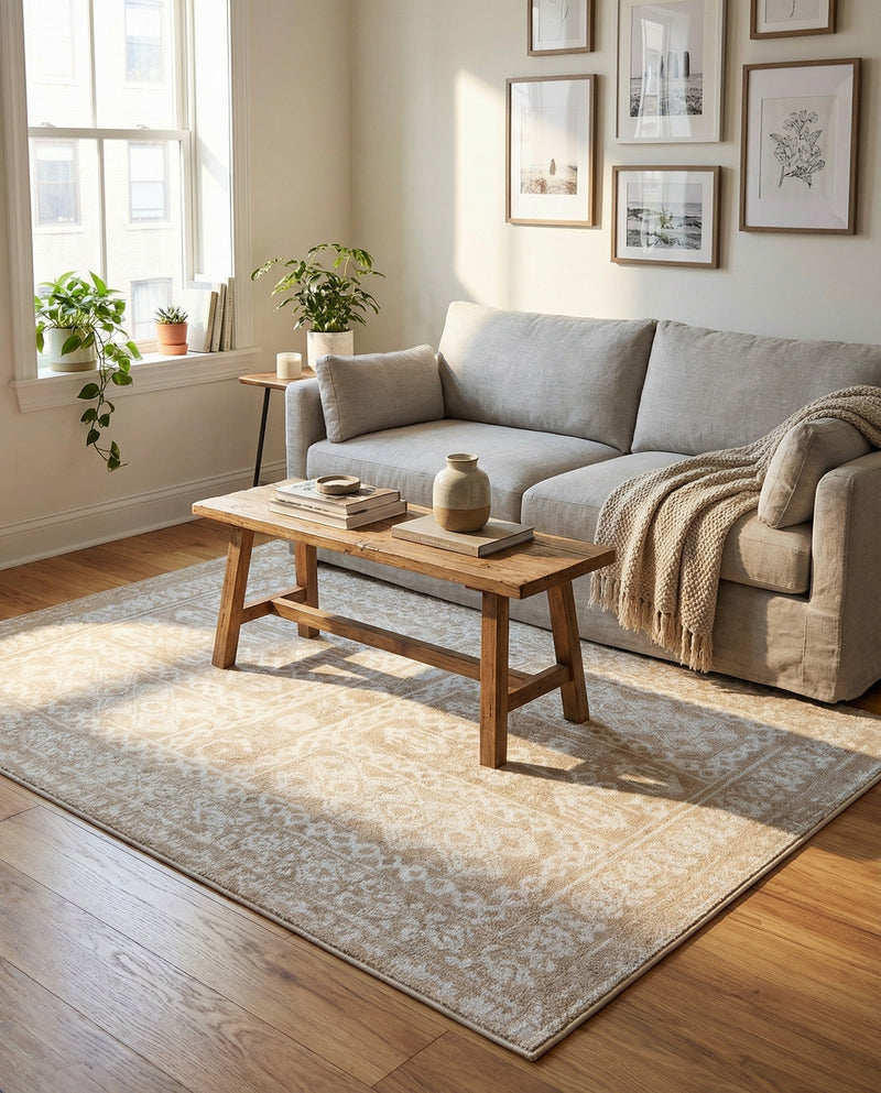 Cambridge Classics Collection Area Rug - Trinity (Beige) Rectangle Beige  lifestyle 21