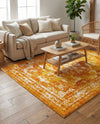 Riviera Elegance Collection Area Rug -  Menton (Orange) Rectangle Orange  lifestyle 16