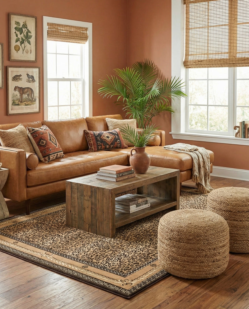 Savannah Sojourn Collection Area Rug -  Limpopo Rectangle Brown  lifestyle 21