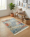 Caribbean Breeze Collection Area Rug -  Isla Rectangle Cream  lifestyle 18