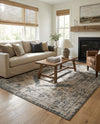 Patio Heritage Collection Area Rug -  Augusta (Charcoal) Rectangle Charcoal  lifestyle 11
