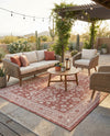 Tribal Terrace Treasures Collection Area Rug -  Incan Isle (Rust Red) Rectangle Rust Red  lifestyle 6