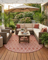 Urban Oasis Rugs Collection Area Rug -  Boulevard (Rust Red) Oval Rust Red  lifestyle 47