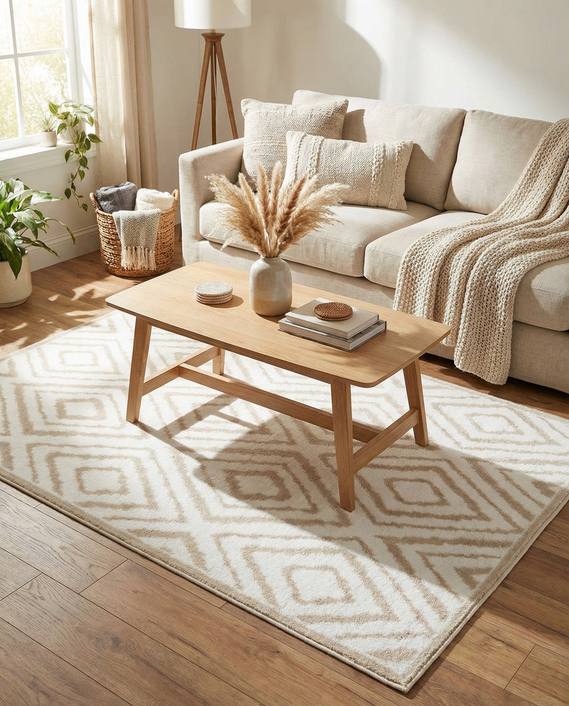Sanctuary Retreat Collection Area Rug -  Oasis Rectangle Snow White  lifestyle 25