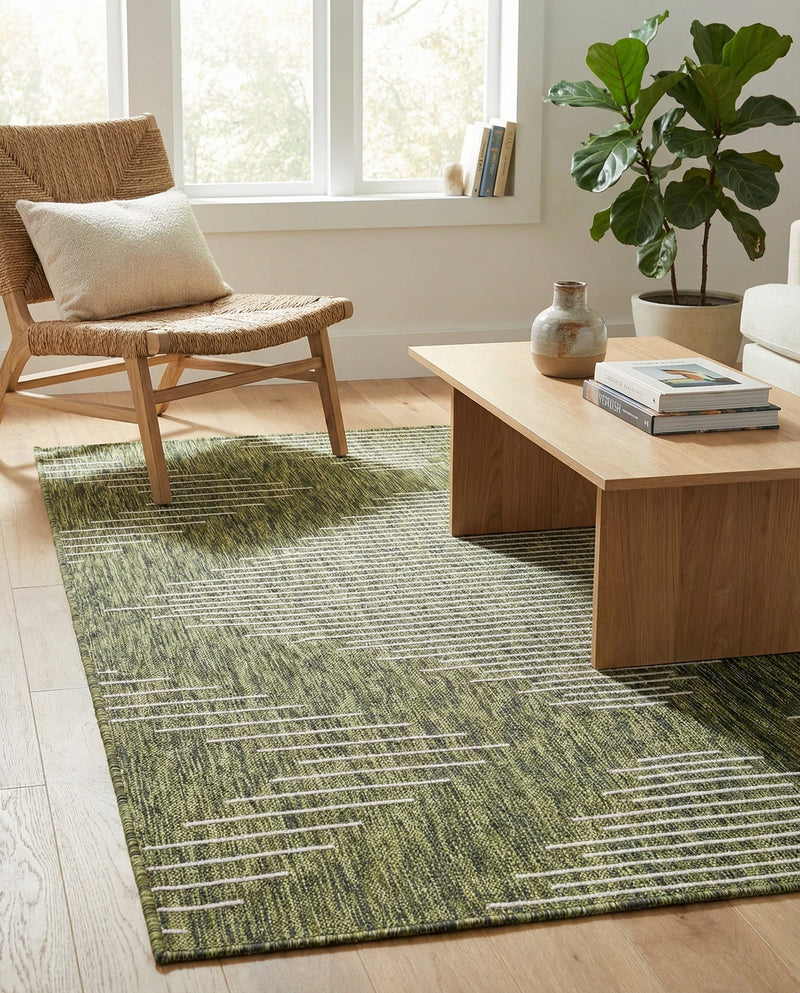 Urban Terrace Collection Area Rug -  Chelsea (Green) Rectangle Green  lifestyle 28