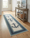 Seaside Haven Rugs Collection Area Rug -  Coralreef Runner Navy Blue  lifestyle 83