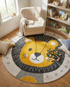 Wonder Tykes Collection Area Rug -  Festive. Round Ivory  lifestyle 10