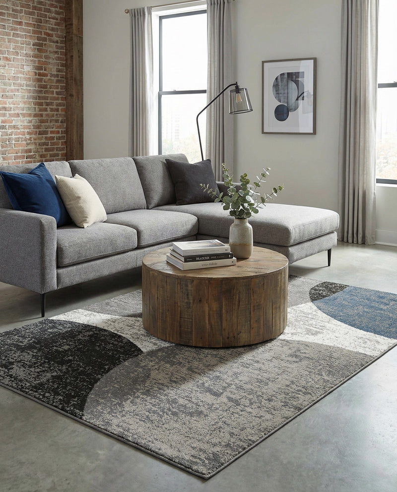 Copenhagen Edge Collection Area Rug -  Amager Rectangle Multi  lifestyle 17