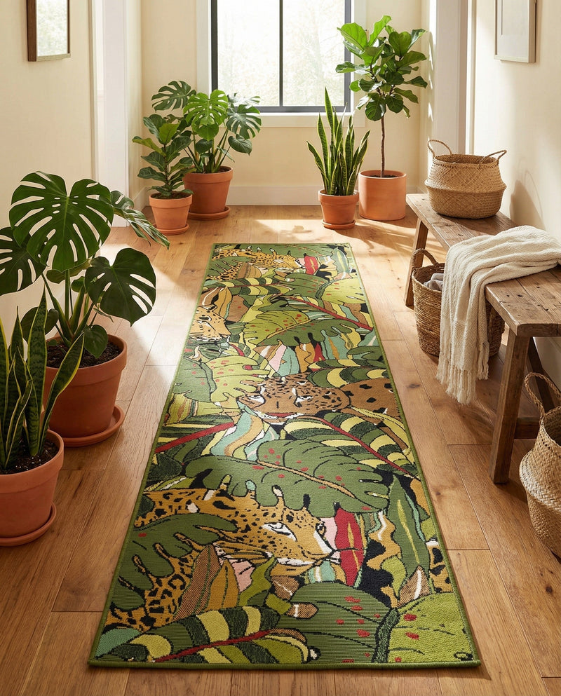 Seaside Blooms Collection Area Rug -  Sorrento Runner Green  lifestyle 50