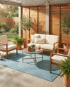Urban Terrace Collection Area Rug -  Chelsea (Light Aqua) Rectangle Light Aqua  lifestyle 27