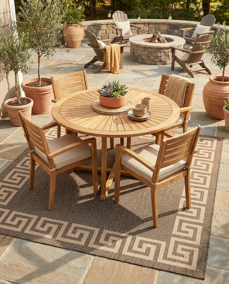 Sahara Sands Collection Area Rug -  Elephantine Square Brown  lifestyle 56