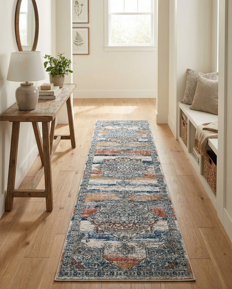 Mykonos Manor Collection Area Rug -  Tinos (Multi) Runner Multi  lifestyle 42