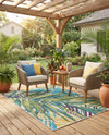 Seaside Blooms Collection Area Rug -  Arcadia Rectangle Multi  lifestyle 24