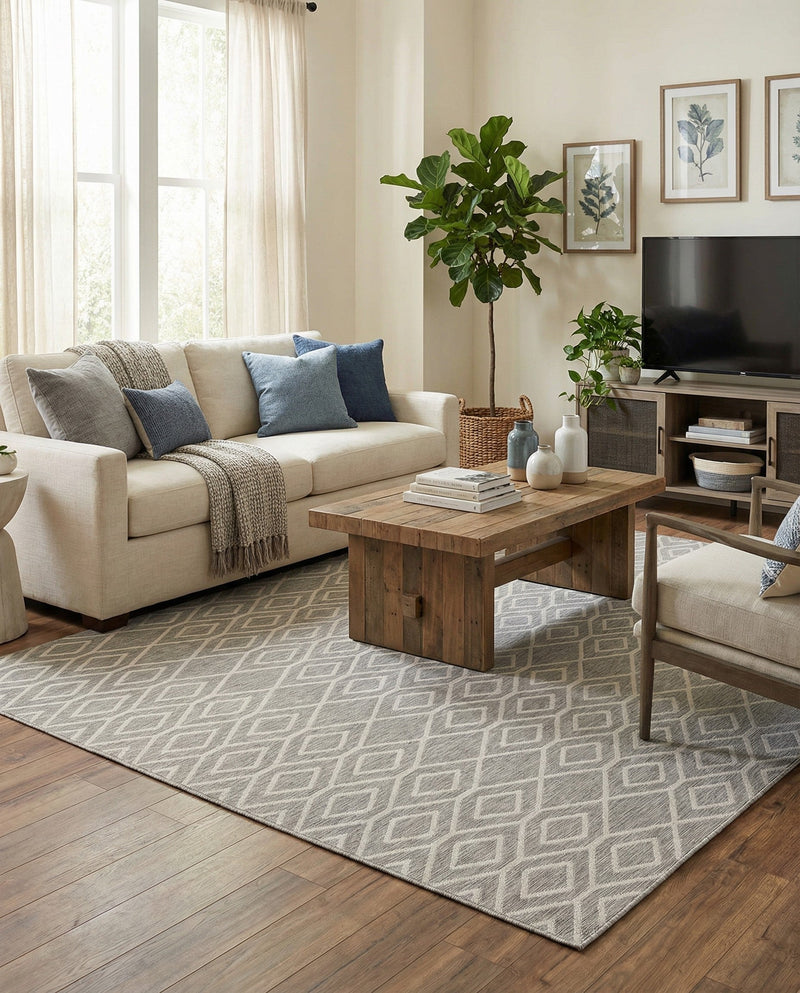 Urban Oasis Rugs Collection Area Rug -  Boulevard (Gray Cream) Rectangle Gray Cream  lifestyle 9