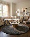 Eternal Plush Oasis Collection Area Rug -  Tranquility (Smoke) Round Smoke  lifestyle 39