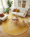 Urban Terrace Collection Area Rug -  Chelsea (Yellow) Round Yellow  lifestyle 27