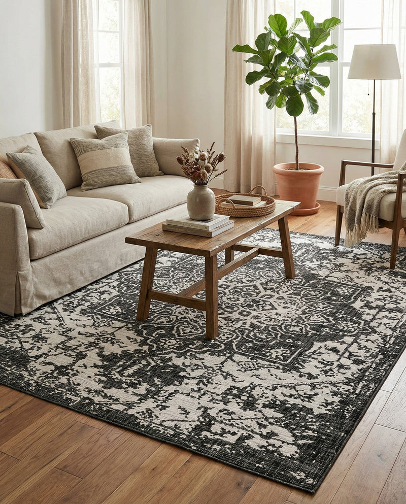 Urban Oasis Rugs Collection Area Rug -  Penthouse (Charcoal Gray) Rectangle Charcoal Gray  lifestyle 13