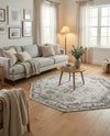 Riviera Elegance Collection Area Rug - Antibes (Gray) Octagon Gray  lifestyle 53