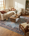 Zahara Oasis Collection Area Rug -  Casablanca Square Blue  lifestyle 76