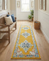 Beverly Grove Collection Area Rug -  Fairfax (Yellow) Runner Yellow  lifestyle 73
