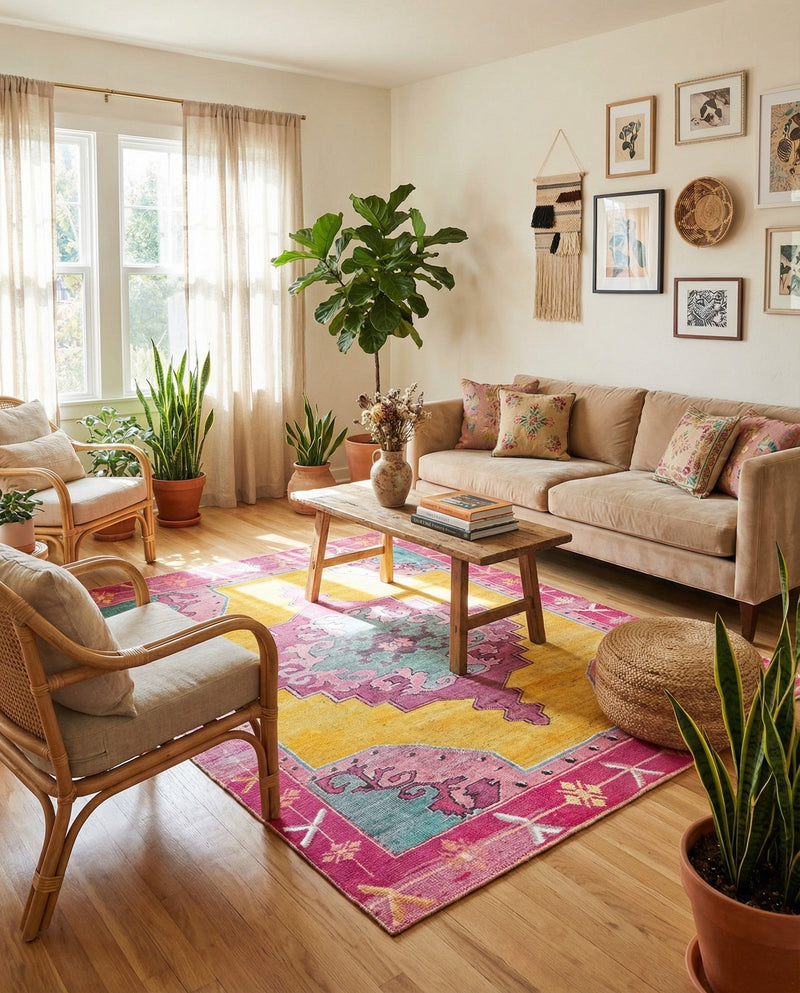 Heritage Elegance Collection Area Rug -  Winterthur (Yellow) Square Yellow  lifestyle 62