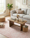 Aegean Elegance Washables Collection Area Rug -  Mykonos Rectangle Rose Pink  lifestyle 71