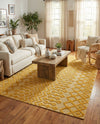 Garden Lattice Charm Collection Area Rug -  Pergola (Yellow) Rectangle Yellow  lifestyle 12
