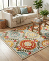 Outdoor Marrakesh Collection Area Rug -  Asilah Rectangle Ivory Beige  lifestyle 8