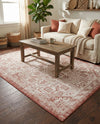 Tribal Terrace Treasures Collection Area Rug - Mayan Marina (Rust Red) Rectangle Rust Red  lifestyle 31