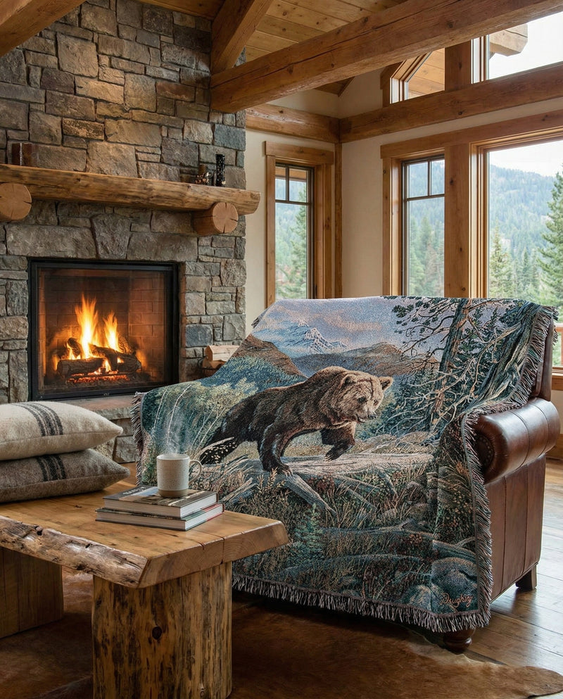 Fleece Haven Collection Area Rug -  Eagle Rectangle Multi  lifestyle 3