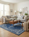 Dover Terrace Collection Area Rug - Marina (Navy Blue) Rectangle Navy Blue  lifestyle 15
