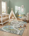 Wonder Tykes Collection Area Rug -  Enigma Rectangle Gray  lifestyle 8