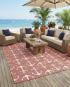 Seaside Haven Rugs Collection Area Rug - Sapphire (Rust Red) Rectangle Rust Red  lifestyle 9