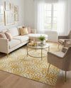 Hollywood Luxe Collection Area Rug -  Rodeo Rectangle White Gold  lifestyle 22