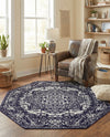 Georgetown Rugs Collection Area Rug - Dupont (Navy Blue) Octagon Navy Blue  lifestyle 37