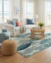 Sorrento Shores Collection Area Rug -  Praiano Rectangle Light Blue  lifestyle 10