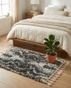 Cozy Cove Shag Collection Area Rug -  Seabreeze Rectangle Black and White  lifestyle 38