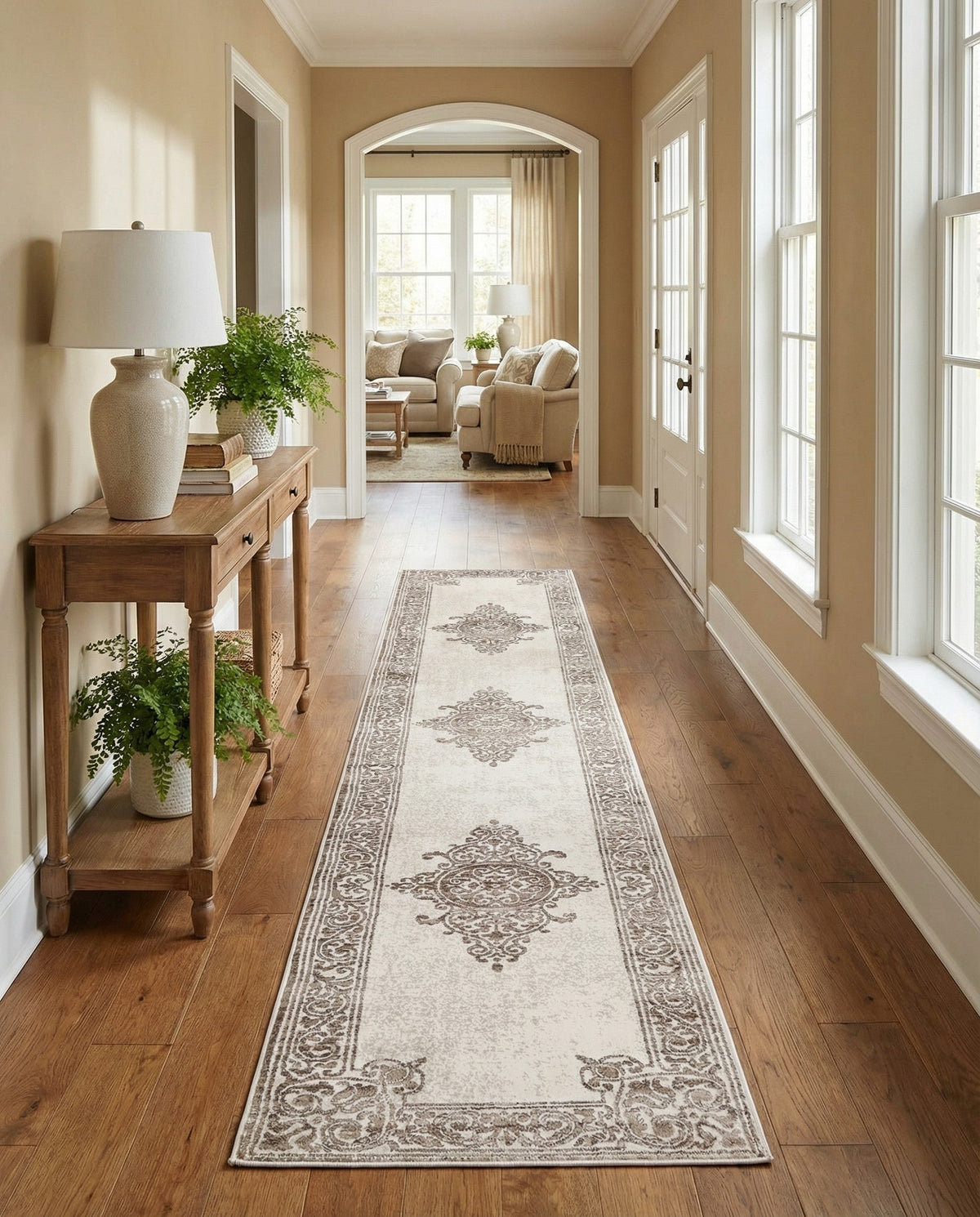 Sanctuary Retreat Collection Area Rug - Haven Runner Chocolate Brown  lifestyle 101