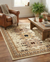 Tabriz Tapestries Collection Area Rug - Azerbaijan (Ivory) Rectangle Ivory  lifestyle 12