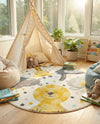 Wonder Tykes Collection Area Rug -  Whirlpool Round Ivory  lifestyle 7
