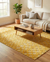Garden Lattice Charm Collection Area Rug -  Pergola (Yellow) Rectangle Yellow  lifestyle 7