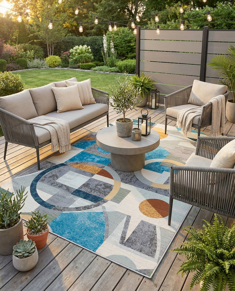 Urban Terrace Collection Area Rug -  Loggia Rectangle Multi  lifestyle 15