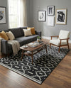 Copenhagen Edge Collection Area Rug -  Tivoli Rectangle Black  lifestyle 23
