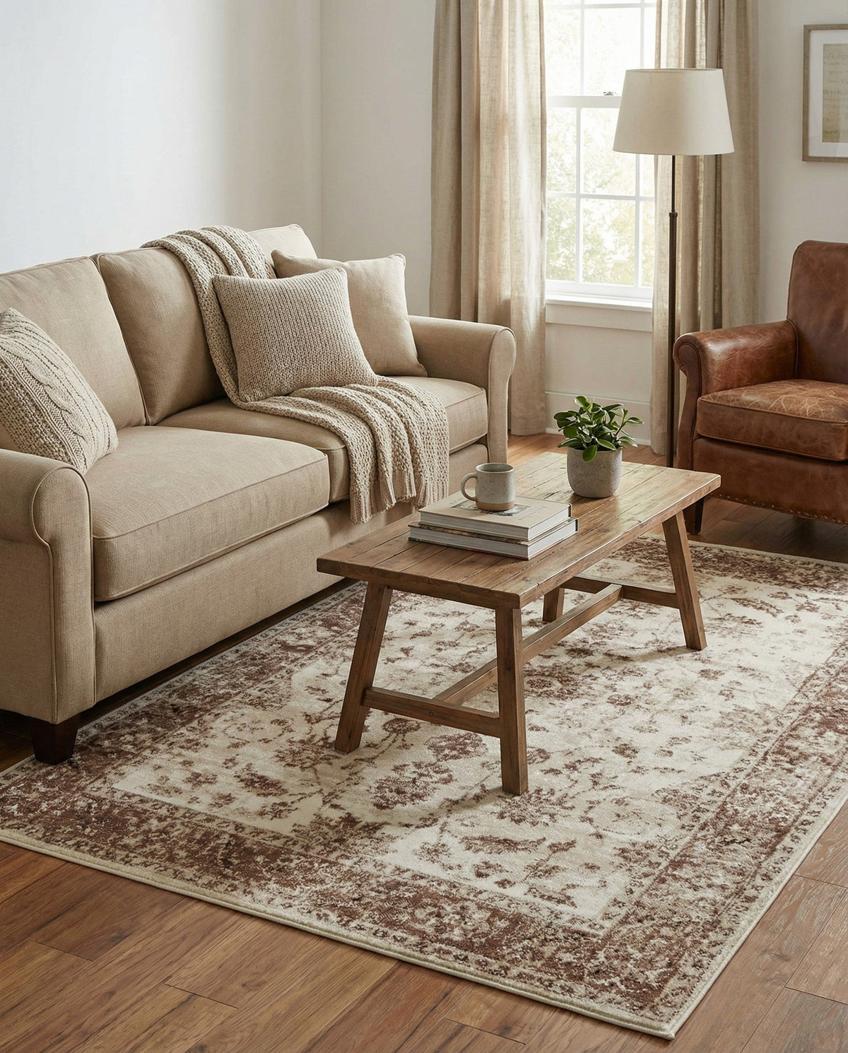 Andes Summit Collection Area Rug -  Aconcagua Rectangle Cream  lifestyle 12