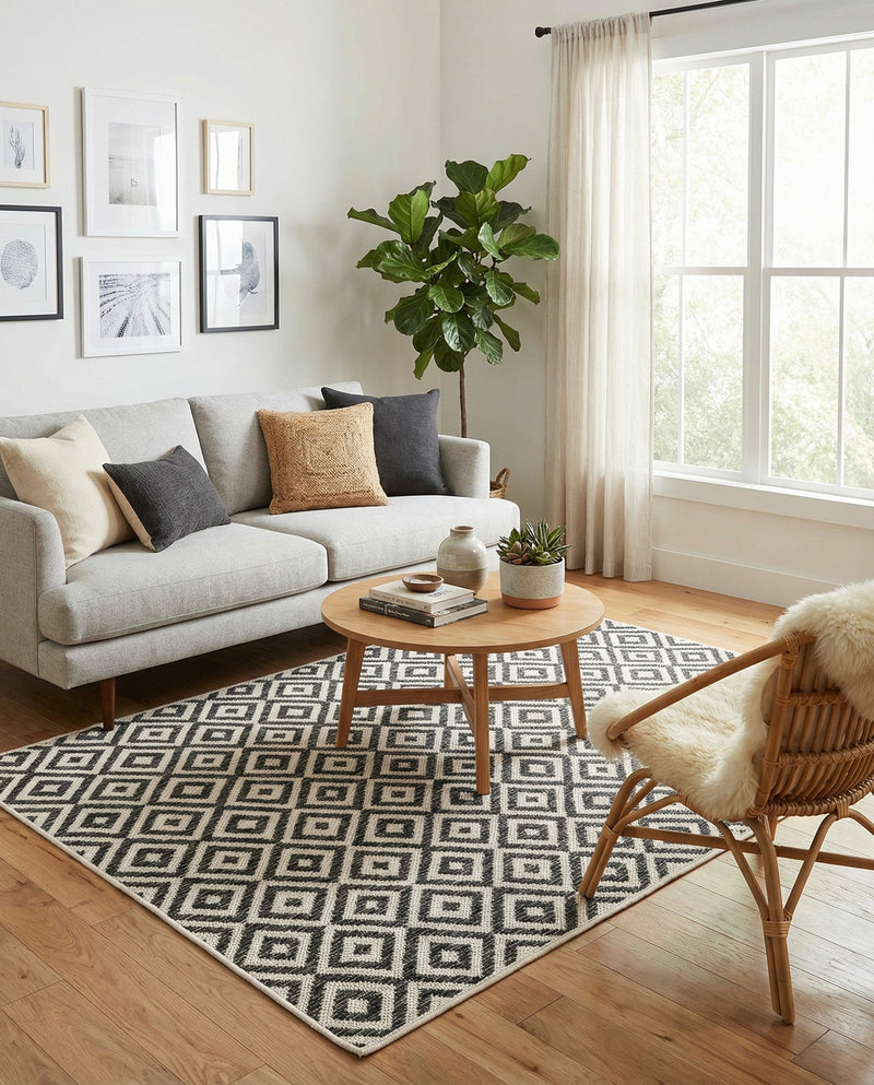Urban Oasis Rugs Collection Area Rug -  Rooftop (Charcoal Gray) Rectangle Charcoal Gray  lifestyle 24